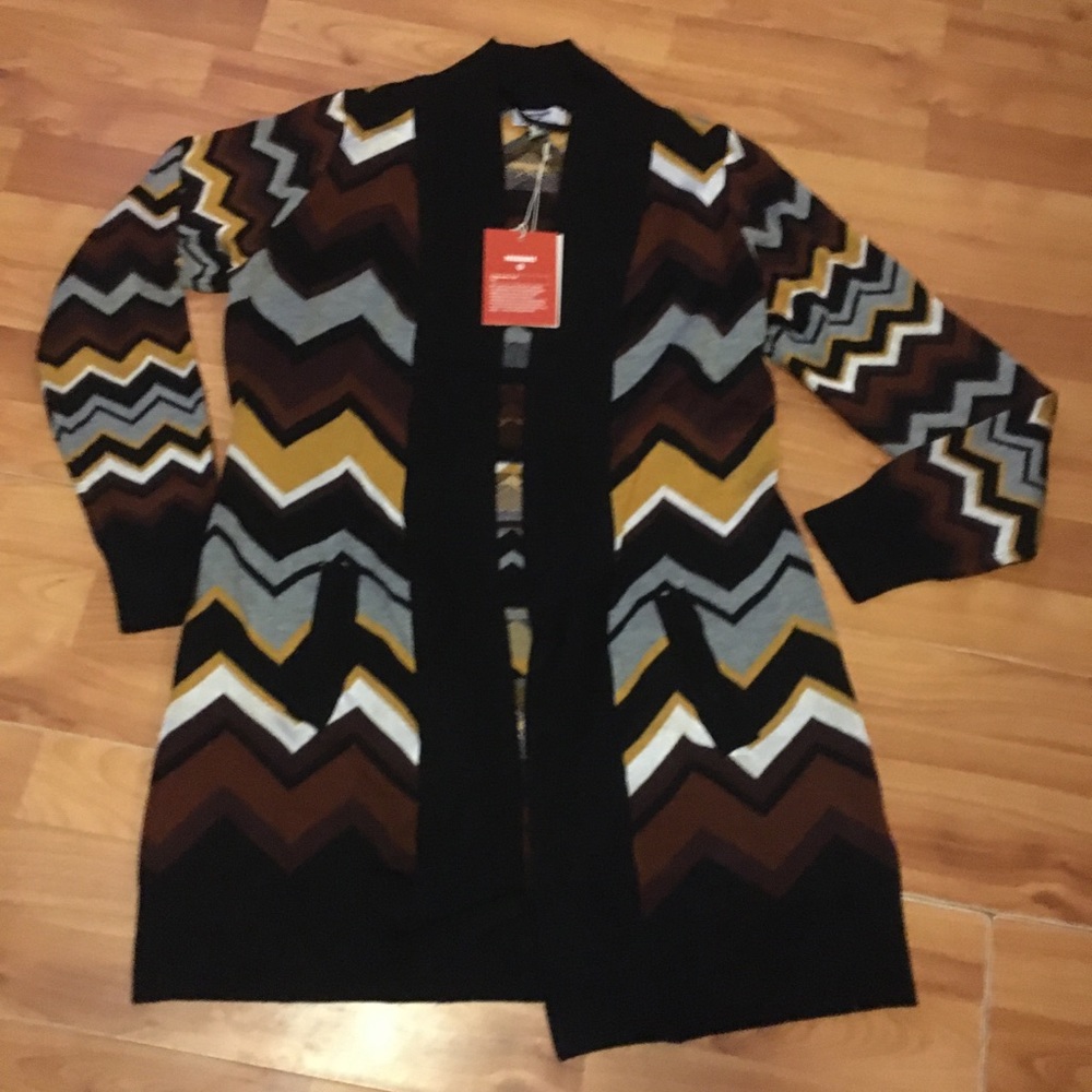 Zig Zag Stripes Patchwork Cardigan Missoni Medium - Picture 1 of 4